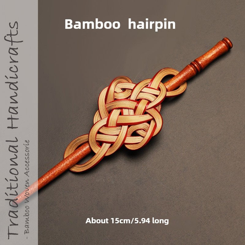 Chinese Intangible Cultural Heritage Craft - Handwoven Hairpins, Bun Sticks, Hanfu & Qipao Accessories, Brooches & Earrings | Natural Materials | Traditional Vintage Style Gift for Women (Wedding/Festival/Collector's Item)