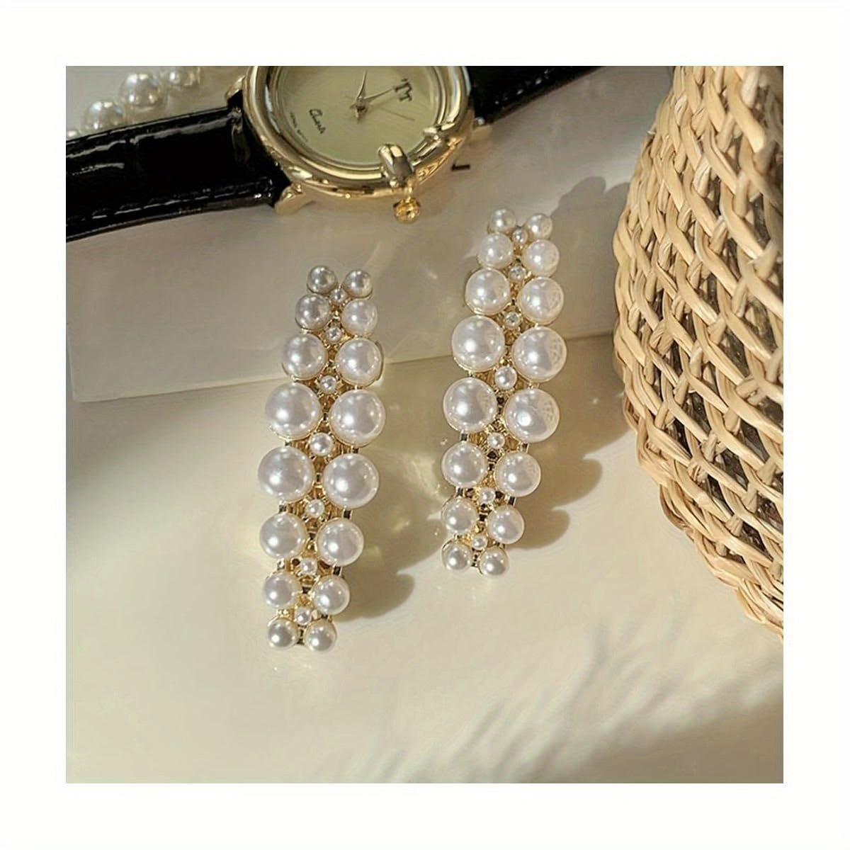 2pcs Elegant Hair Clips - Vintage French Barrettes with Secure Spring Mechanism, Non-Damaging Hairpins for Women, Wedding, Party, Everyday - Long (1.6in) & Narrow (0.6in) - Perfect for Braids, Buns, Ponytails - Ideal Gift for Women & s - Wedding Party