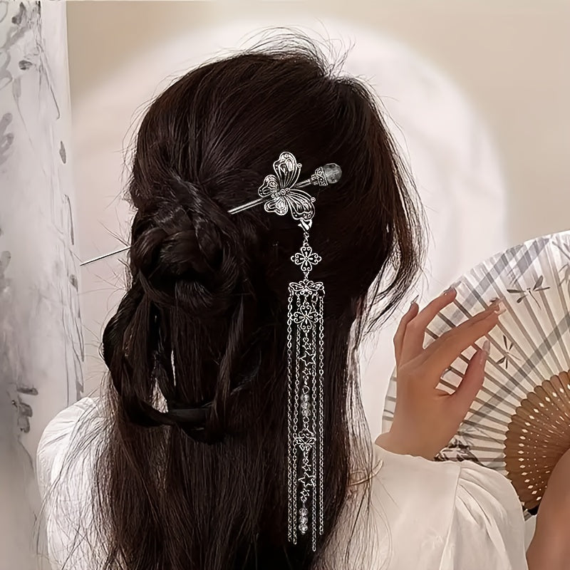 3pcs Women's New High-End Tassel Hairpins, Vintage Fashion Accessories for Ladies, Ideal Headwear for Photoshoots and Gifts