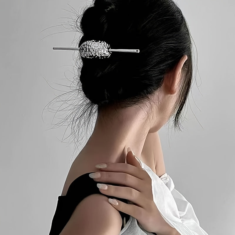 1pc Elegant Long Tassel Hairpin with Sparkling Beads - Stylish Silvery Women'S Updo Accessory, Perfect for Valentine'S Day, Formal Events, and Everyday Fashion, Formal Hair Accessory | Sparkling Bead Design | Durable Alloy
