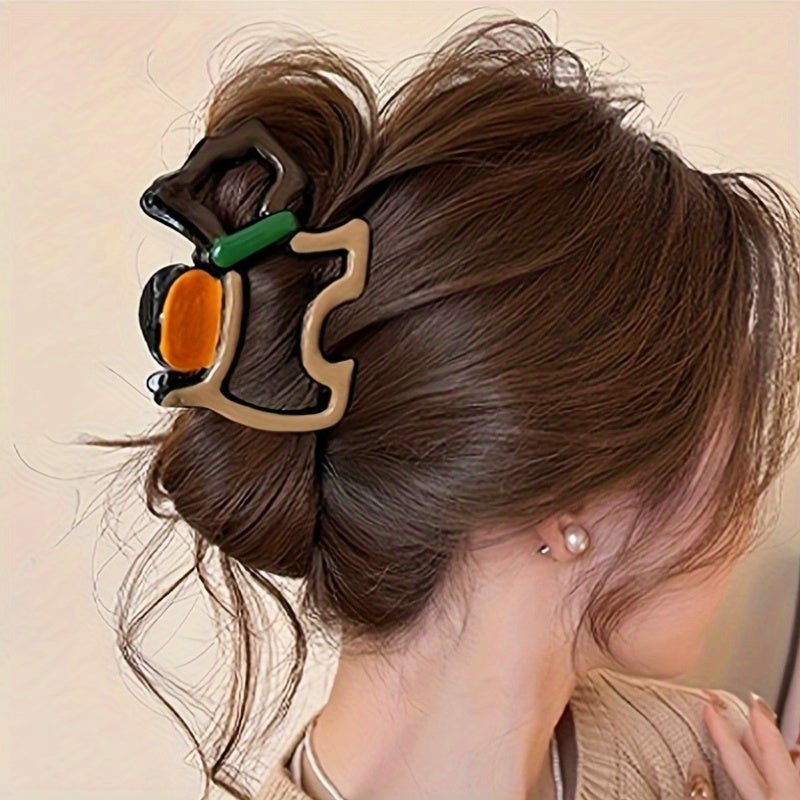 9pcs Design Wave Pearl Color-Blocking Large Hair Clip for Women, Exuding a Sense of Elegance, Suitable for Both Men And Women, Featuring a Simple And Cute Style, Perfect for Halloween, Christmas, And Partner Birthday Gifts.