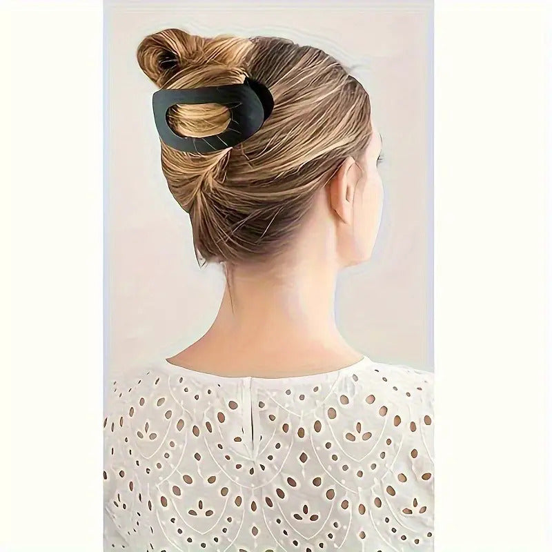 4/40 Pack Matte Flat Hair Clips - Heavy Duty Non-Slip Grip, Matte Finish Hairpins for Women, Secure Hold for Updos, Ponytails, Buns - Everyday & Formal Events - (4 Colors: White, Black, Beige, Dark Brown) - Durable Plastic Hair Accessories, Hairstyle