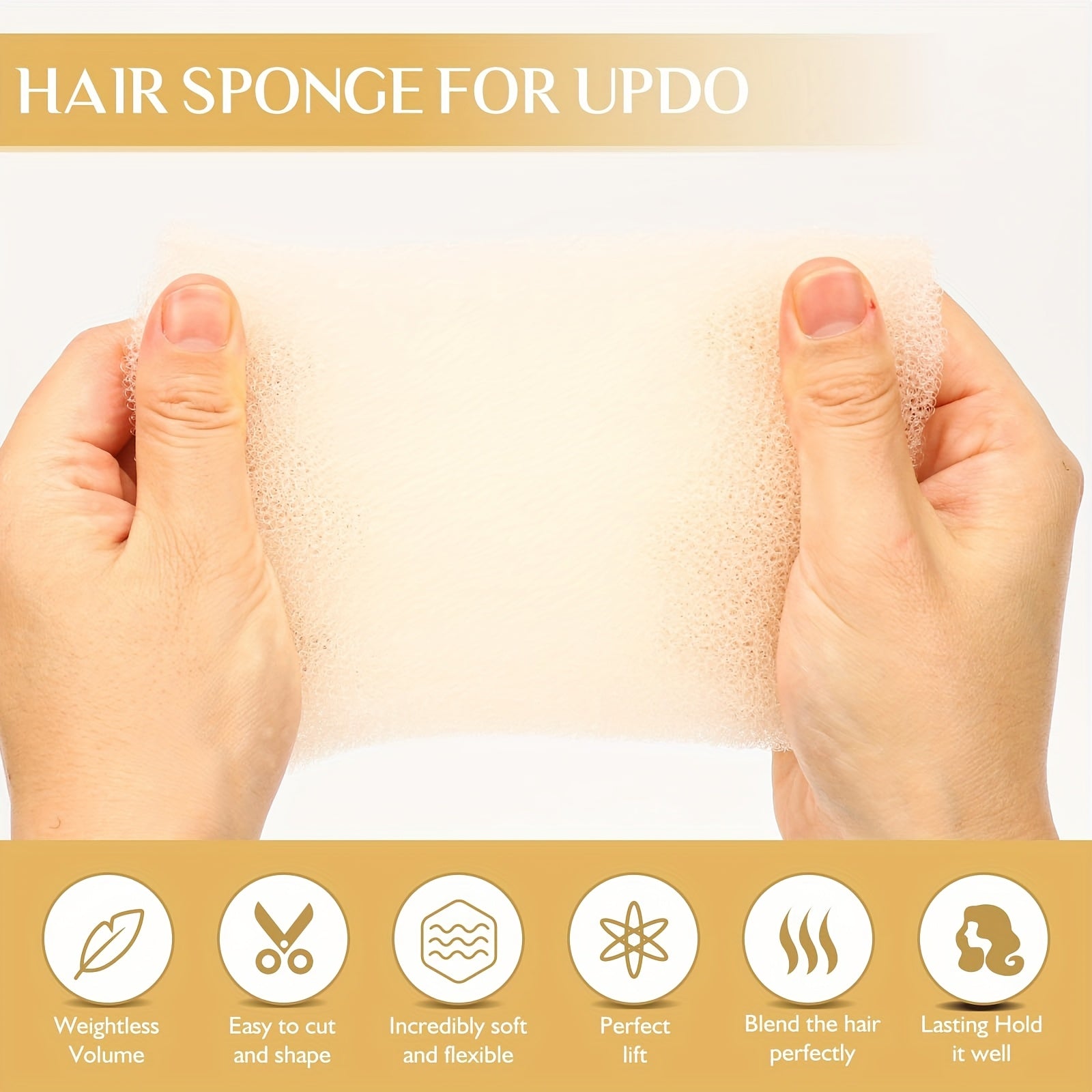 [Blonde Hair Filler] Soft, Flexible Blonde Hair Filler for Updos | 20 Bobby Pins & 50 U-Shaped Pins for Volume, Shape, and Secure Styling
