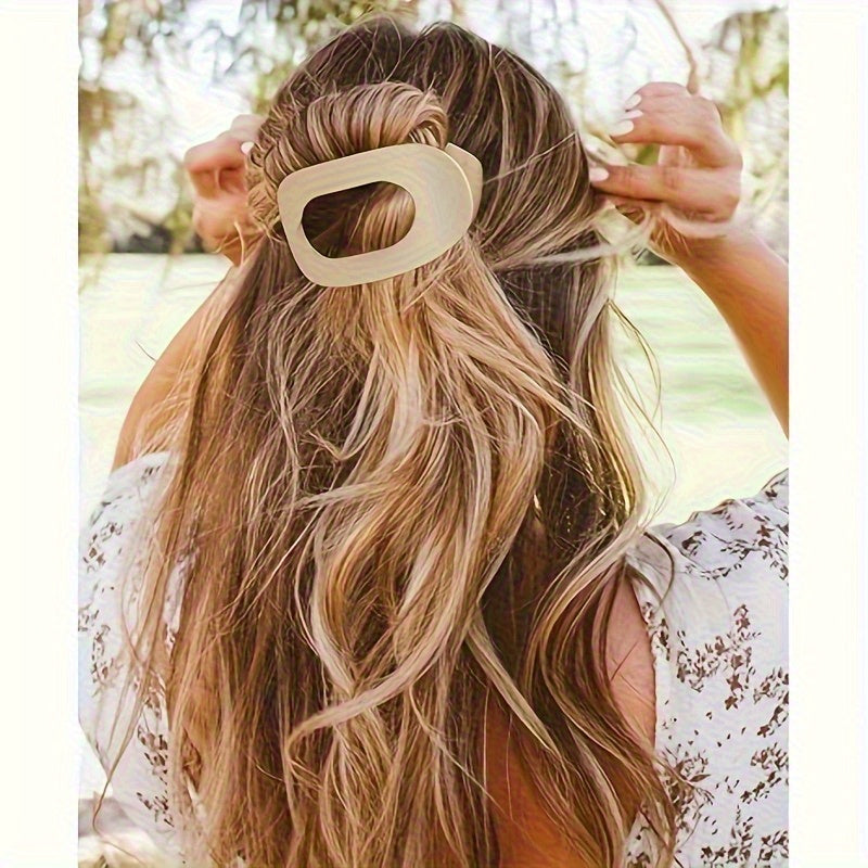 4/40 Pack Matte Flat Hair Clips - Heavy Duty Non-Slip Grip, Matte Finish Hairpins for Women, Secure Hold for Updos, Ponytails, Buns - Everyday & Formal Events - (4 Colors: White, Black, Beige, Dark Brown) - Durable Plastic Hair Accessories, Hairstyle