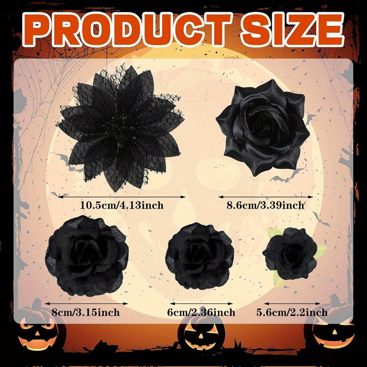 21pcs Black Rose Hair Clips for Women - Boho Bride Claw Clips with Green Stems, Elegant Floral Hairpins for Weddings, Bridal Accessories, and Formal Events, Wedding Hair Accessories, Wedding Hairpins, Sophisticated Style, Durable Hairpins