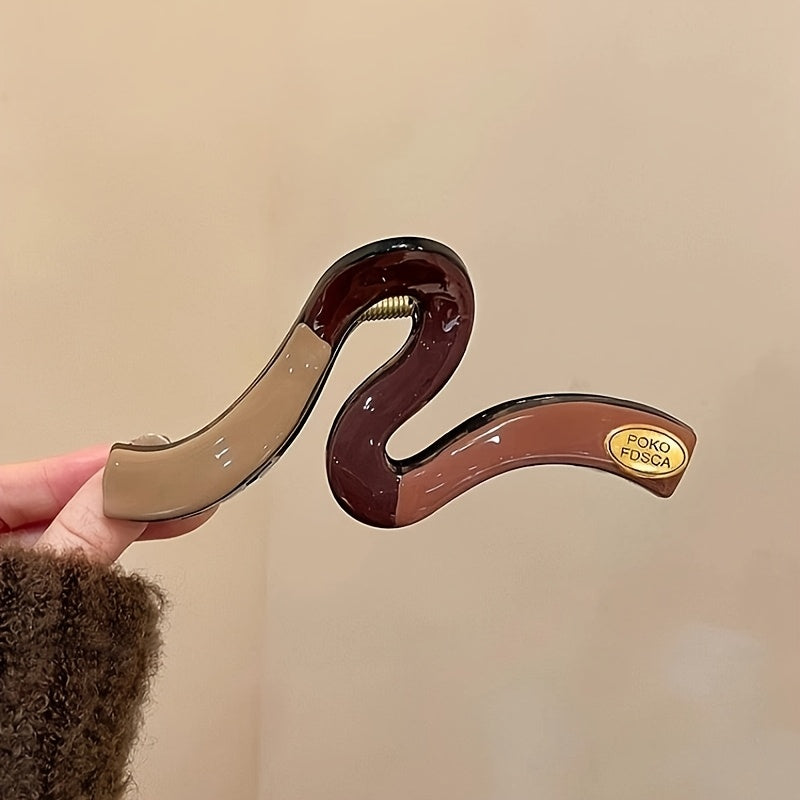 9pcs Design Wave Pearl Color-Blocking Large Hair Clip for Women, Exuding a Sense of Elegance, Suitable for Both Men And Women, Featuring a Simple And Cute Style, Perfect for Halloween, Christmas, And Partner Birthday Gifts.