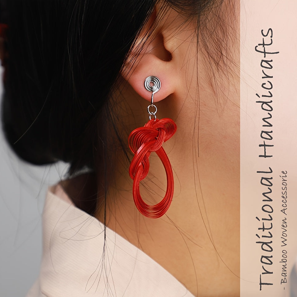 Chinese Intangible Cultural Heritage Craft - Handwoven Hairpins, Bun Sticks, Hanfu & Qipao Accessories, Brooches & Earrings | Natural Materials | Traditional Vintage Style Gift for Women (Wedding/Festival/Collector's Item)
