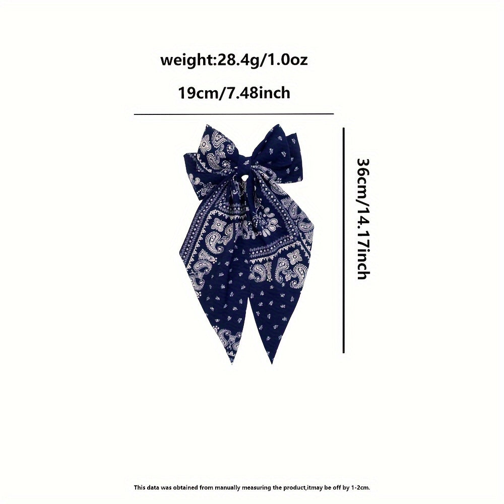 [Elegant Bow Tie Hairpins] 8pcs Minimalist Elegant Bow Tie Hairpins Set - Printed Fabric Hair Accessories for Women - Casual Daily Wear, Halloween Festival