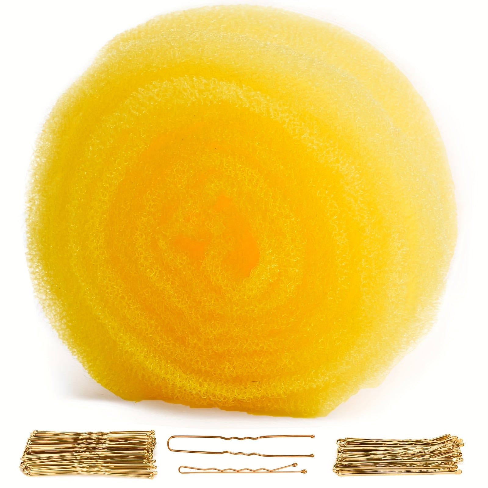 [Blonde Hair Filler] Soft, Flexible Blonde Hair Filler for Updos | 20 Bobby Pins & 50 U-Shaped Pins for Volume, Shape, and Secure Styling