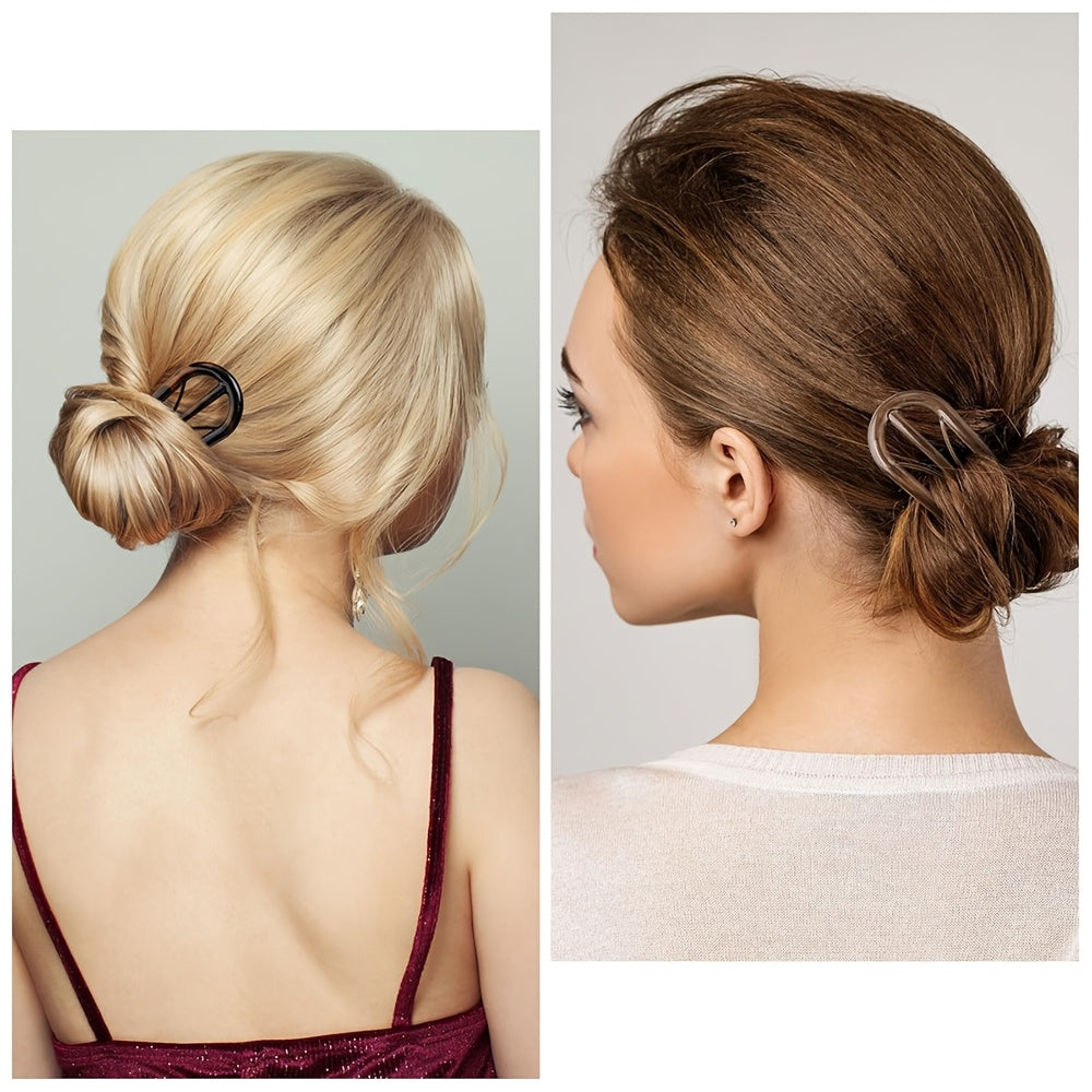 3pcs Tortoiseshell Hair Clip Set - U-Shaped Pins with Grip Teeth, Vintage-Inspired Accessories for Buns & Twists (Wedding/Daily Use), Perfect for Elegant Updos, Hair Styling Accessories | Vintage Hair Accessories | Grip Teeth Detail, Hair Accessories Set