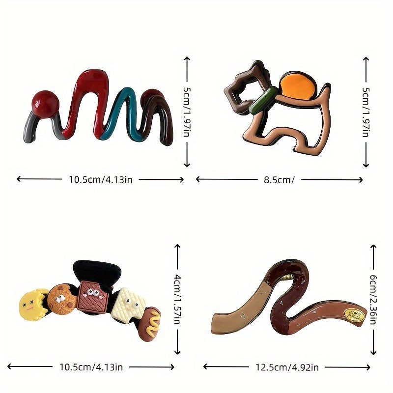 9pcs Design Wave Pearl Color-Blocking Large Hair Clip for Women, Exuding a Sense of Elegance, Suitable for Both Men And Women, Featuring a Simple And Cute Style, Perfect for Halloween, Christmas, And Partner Birthday Gifts.