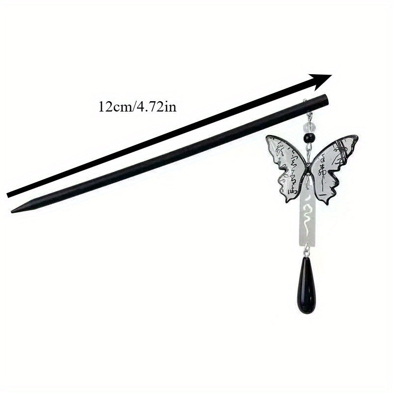 Set of 4 Vintage Butterfly Tassel Hairpins for Women And, Perfect As New Jewelry Gifts, Headdresses, And Hair Clips, Ideal for Chinese Hanfu Style Accessories.