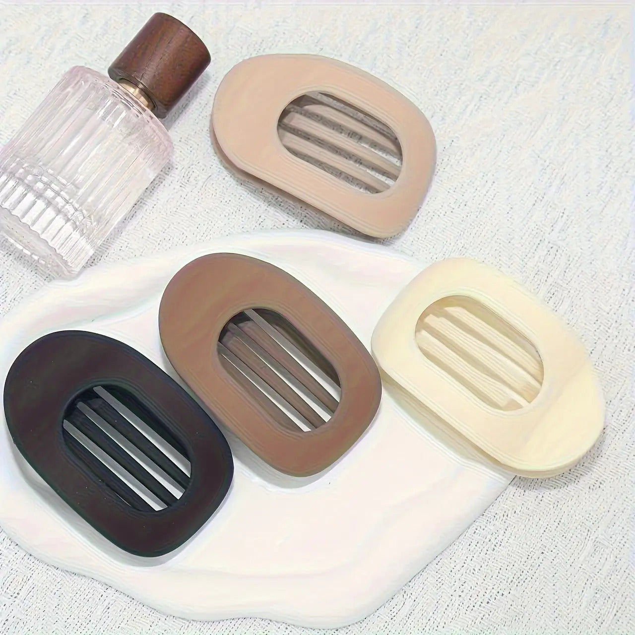 4/40 Pack Matte Flat Hair Clips - Heavy Duty Non-Slip Grip, Matte Finish Hairpins for Women, Secure Hold for Updos, Ponytails, Buns - Everyday & Formal Events - (4 Colors: White, Black, Beige, Dark Brown) - Durable Plastic Hair Accessories, Hairstyle